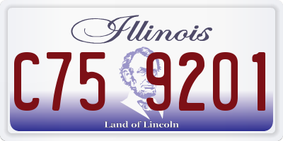 IL license plate C759201