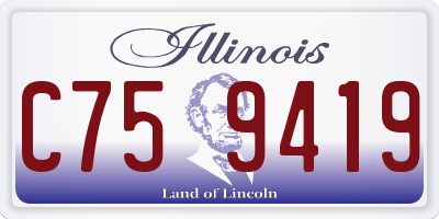 IL license plate C759419