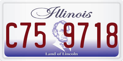 IL license plate C759718