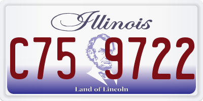 IL license plate C759722