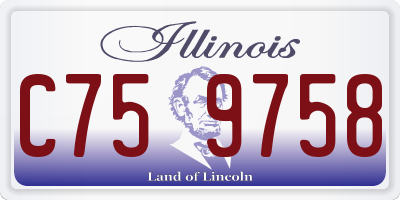 IL license plate C759758