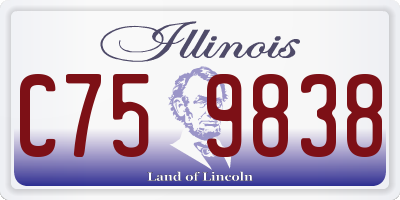 IL license plate C759838