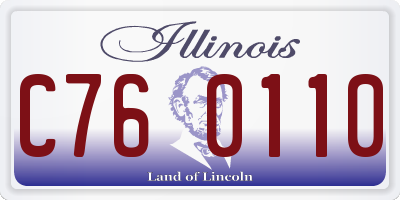 IL license plate C760110