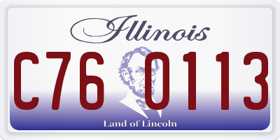 IL license plate C760113
