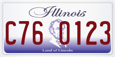 IL license plate C760123