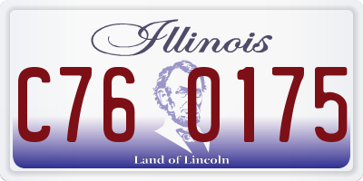 IL license plate C760175