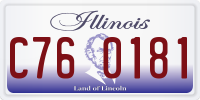 IL license plate C760181