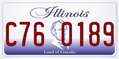 IL license plate C760189