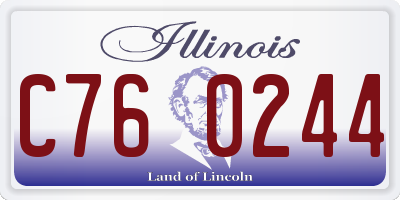IL license plate C760244