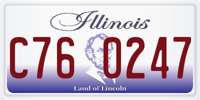 IL license plate C760247