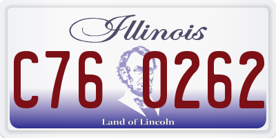 IL license plate C760262