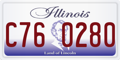 IL license plate C760280