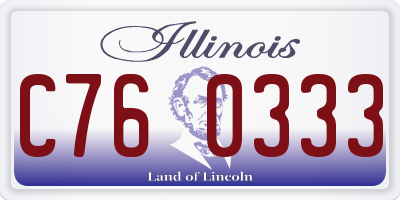 IL license plate C760333