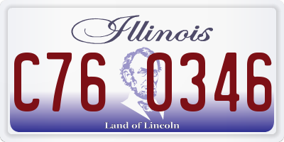 IL license plate C760346