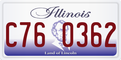 IL license plate C760362