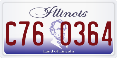 IL license plate C760364
