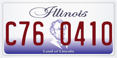 IL license plate C760410