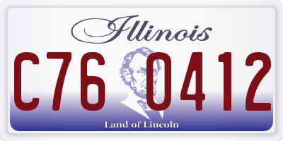 IL license plate C760412