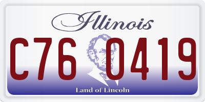 IL license plate C760419