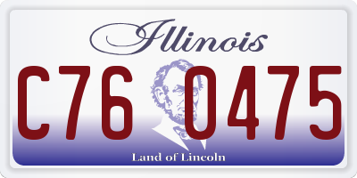 IL license plate C760475