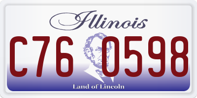 IL license plate C760598