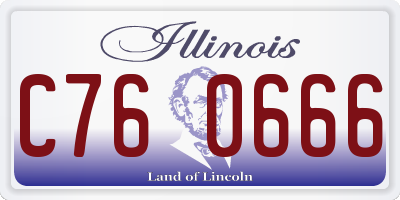 IL license plate C760666
