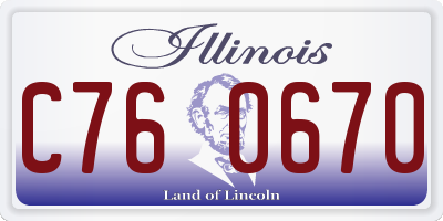 IL license plate C760670