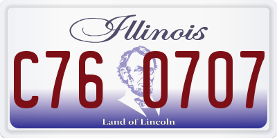 IL license plate C760707