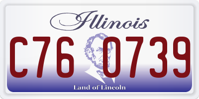 IL license plate C760739