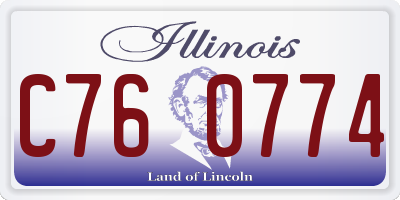 IL license plate C760774