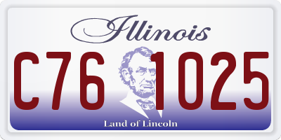 IL license plate C761025