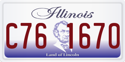 IL license plate C761670