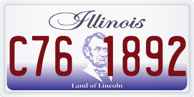 IL license plate C761892