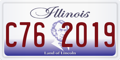 IL license plate C762019