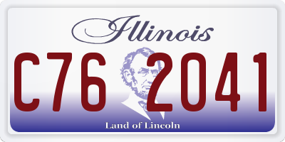 IL license plate C762041