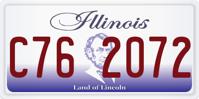 IL license plate C762072