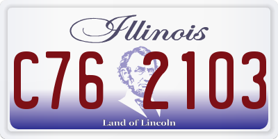 IL license plate C762103
