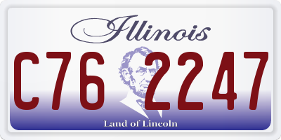 IL license plate C762247