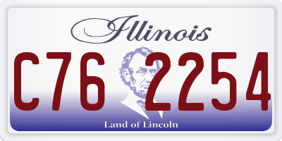 IL license plate C762254