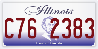 IL license plate C762383