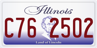 IL license plate C762502