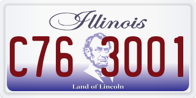 IL license plate C763001