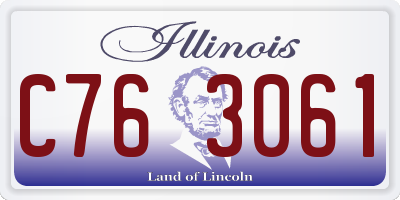 IL license plate C763061