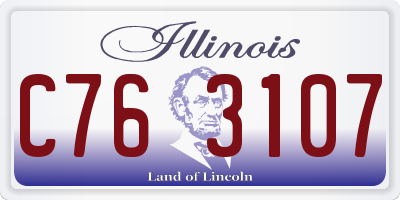 IL license plate C763107