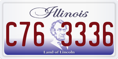 IL license plate C763336