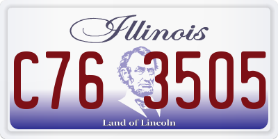 IL license plate C763505