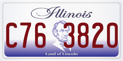 IL license plate C763820