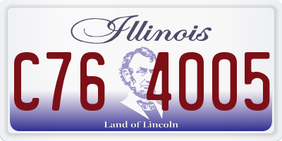 IL license plate C764005