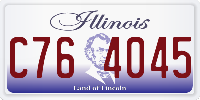 IL license plate C764045