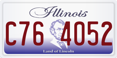 IL license plate C764052